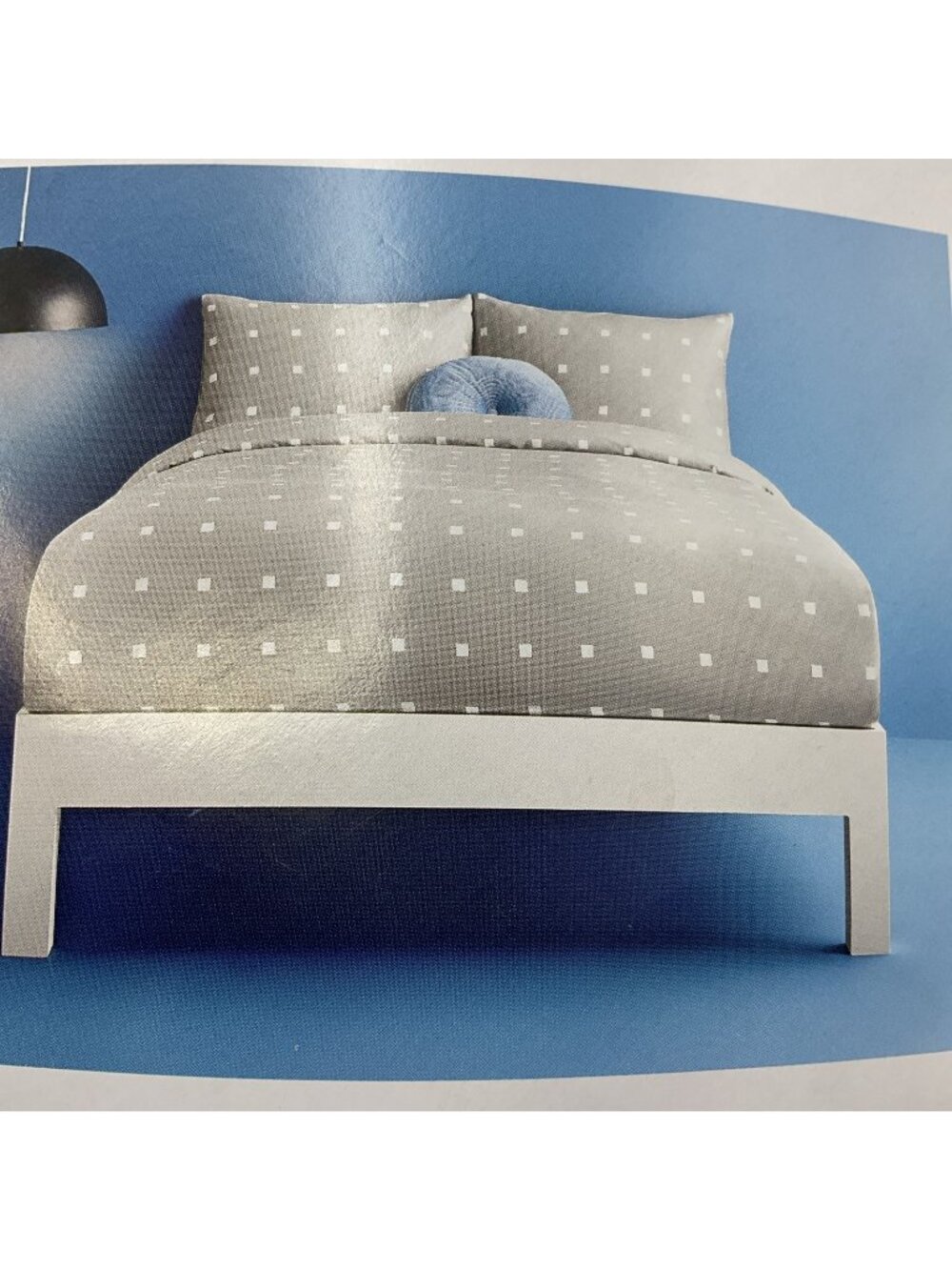 Room Essentials King 3pc Cotton Blend Sateen Duvet Cover Set Gray